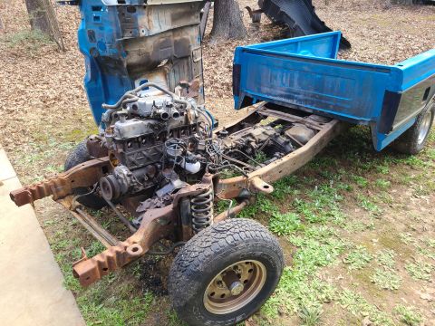 1995 Ford F-150 - With the cab empty, it was easy to gently roll it off the side.