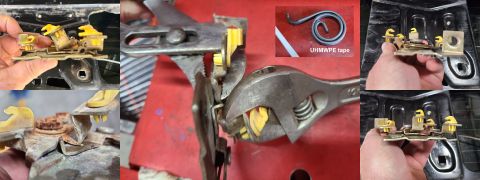 1996 Ford Bronco - Even after straightening & lubricating the remote control, it still wouldn't move smoothly, which was due to the rusted coil spring. Sandbl…