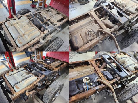 1997 Ford F-250 - The next step was outside to hose it off with some PurplePower & Dawn. I made sure to hit all the fuel line quick-connects, and the tank ri…