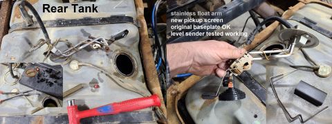1997 Ford F-250 - Of course, while the bed was off, I checked the rear tank. Of course, its pickup screen (shower head) was in pieces inside the tank. But un…