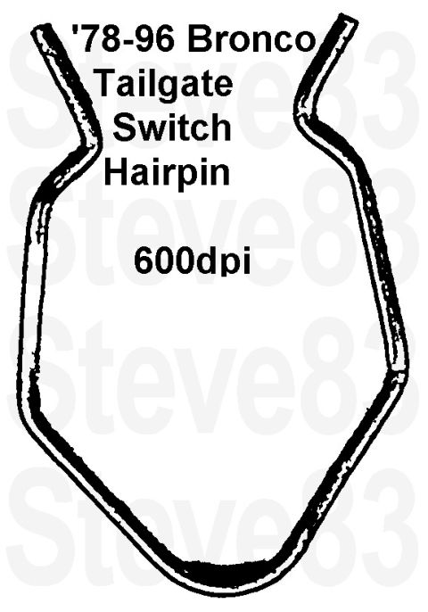 1983 Ford Bronco - This can be used as a pattern to bend a replacement clip from an appropriate wire, like the spring for a C-cell battery. just be sure to se…
