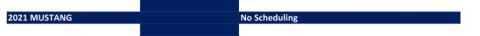 2021 Ford Mustang - A document displays text related to a 2021 Mustang and production scheduling information.