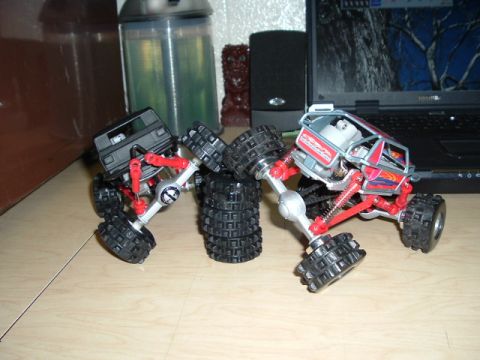 1989 Ford Bronco - These remote-controlled rock crawlers are set up on a table, ready for action.