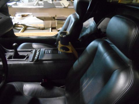 1992 Ford Bronco - Interior view of a vehicle's front seats and center console area.