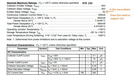 2015 Subaru Impreza - This document details the specifications for the NTE 192 component.