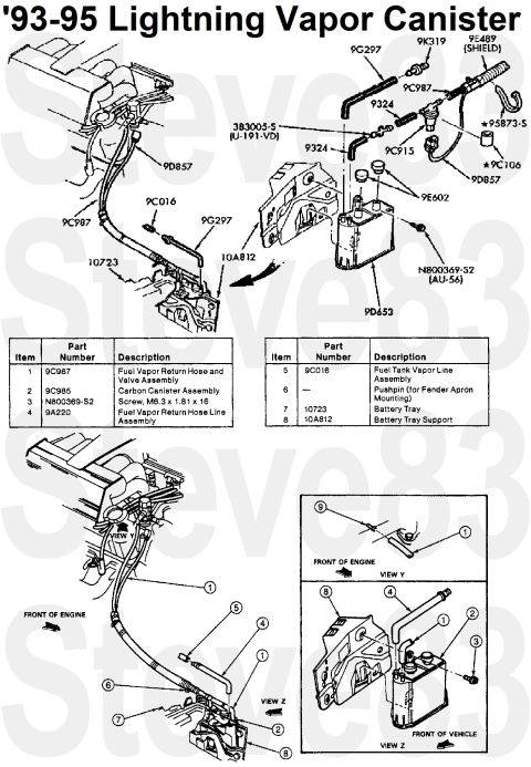 1983 Ford Bronco - '93-95 Lightning Evaporative Emissions