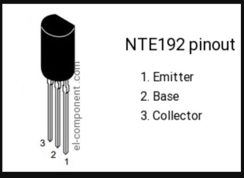 2015 Subaru Impreza - Diagram illustrating the pinout for the NTE192 transistor, identifying emitter, base, and collector.