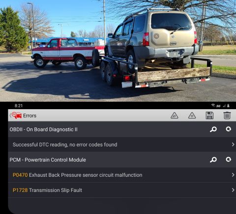 1997 Ford F-250 - This is the first thing I've pulled any distance since the transmission flush & adding the 2nd ATF cooler: the empty 3Kip trailer from Memp…