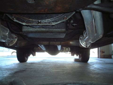 1967 Ford Galaxie - Another shot of the exhaust while the Gal is up on jackstands.