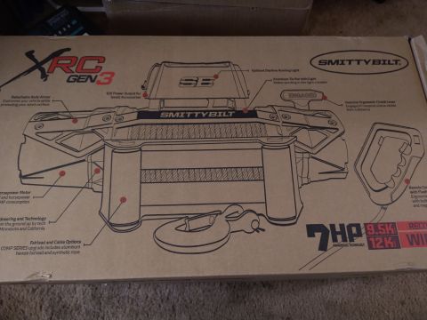 1996 Ford Bronco - Diagram of a Smittybilt XRC Gen 3 winch, detailing its components and specifications.