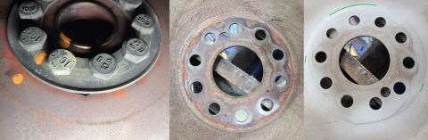 1997 Ford F-250 - The fine red rust powder on the flexplate left me no choice but to pull it off for a closer inspection. It's cracked almost fully around th…