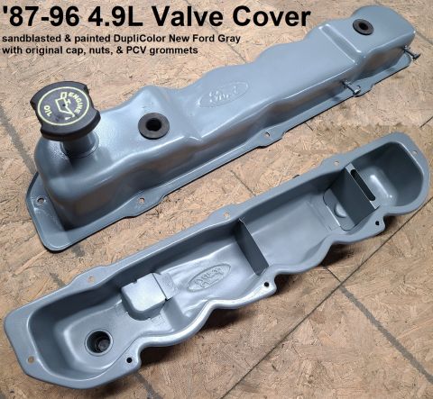 1995 Ford F-150 - 4.9L Valve Cover IF THE IMAGE IS TOO SMALL, click it. washed, sandblasted, and painted inside & out with DupliColor engine ceramic New Ford…