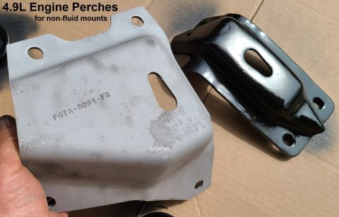 1995 Ford F-150 - SOLD Feb23 4.9L Engine Perches for common rubber engine mounts IF THE IMAGE IS TOO SMALL, click it. washed, sandblasted, and painted gloss…