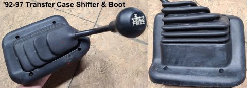 1995 Ford F-150 - Push-Down Transfer Case Shift Lever, Boot/Bezel/Seal F2TZ7277A with screws thoroughly washed
