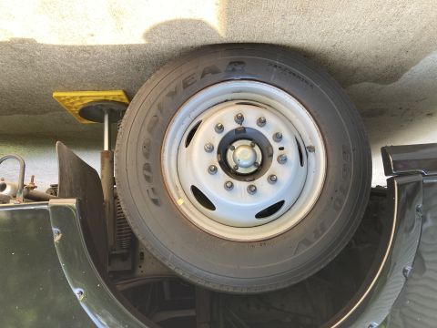 2015 Ford F-550 - Spare tire with visible Goodyear branding, likely from a heavy-duty truck.