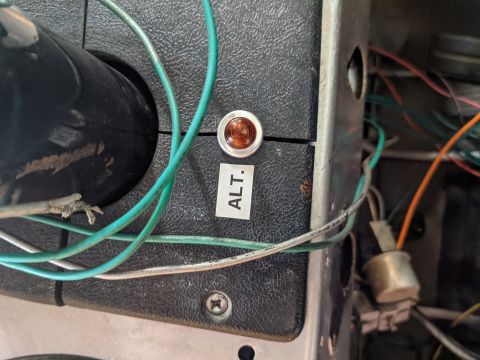 1973 Ford Bronco - This is the alternator charge light and it does need to be a bulb rather than a LED, preferably with a 470 ohm resistor in parallel in case…