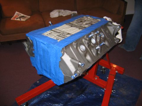 1978 Ford Bronco - same process as the heads. washed and taped, ready for primer.