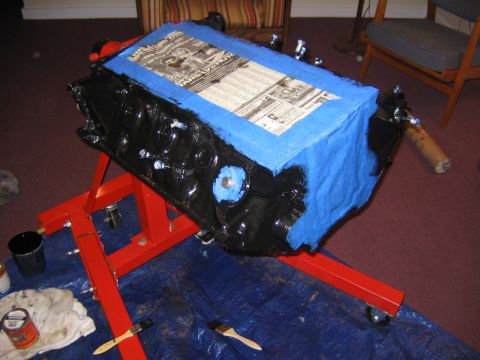 1978 Ford Bronco - black por-15 base coat