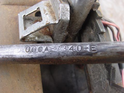 1973 Ford Ranchero - Close-up of a metal component showing stamped identification numbers, suggesting a manufacturing date or part number.