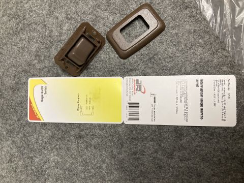 2015 Ford F-550 - Interior trim piece and single on/off switch with product details and wiring diagram visible.