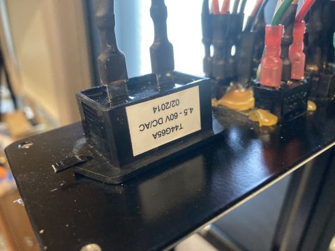 2015 Ford F-550 - A monitor panel with a label indicating T44G65A and a date of 02/2014 is shown with connected wiring.