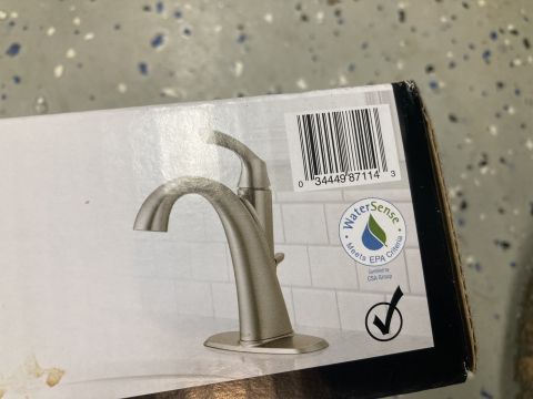 2015 Ford F-550 - A faucet is depicted on its packaging, which includes a WaterSense certification and a barcode.