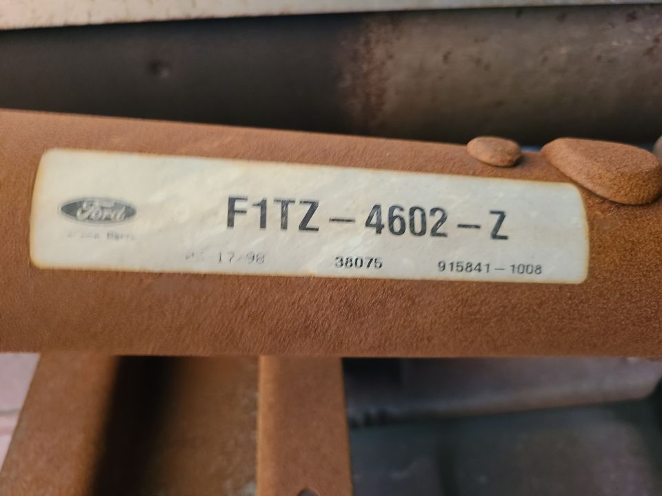 Ford part label with F1TZ-4602-Z and date 17-98