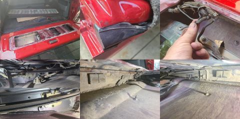 1995 Ford Bronco - The tailgate has some of the typical problems: it's dirty (due to the outer weatherbelt failing at some point, but it has been replaced), t…