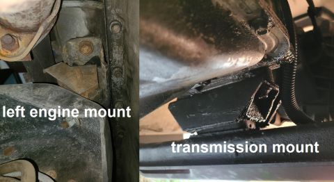 1995 Ford Bronco - The engine mounts are broken, which is putting extra stress on the oil-soaked transmission mount. IF THE IMAGE IS TOO SMALL, click it. [url…