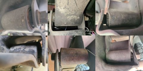 1995 Ford Bronco - Despite the invoice saying that the previous owner paid for the work, these leaf spring bushings do not look like they've ever been replace…