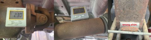 1995 Ford Bronco - Having the wrong rear axle shim is putting the u-joint at a dangerous angle (nearly 8Â°), which is contributing to the noise & vibration in…