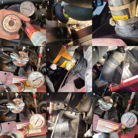 1995 Ford Bronco - What began as a quick check of the radiator cap (which failed to hold even 5 psi for 10 minutes) escalated to tracking down several coolant…