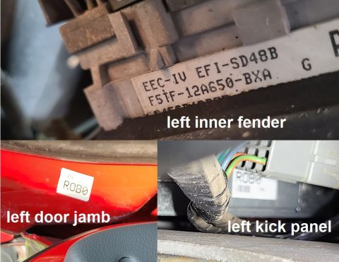 1995 Ford Bronco - EEC calibration label in driver's door jamb [url=https://www.supermotors.net/registry/media/901662] https://www.supermotors.net/getfile/901…