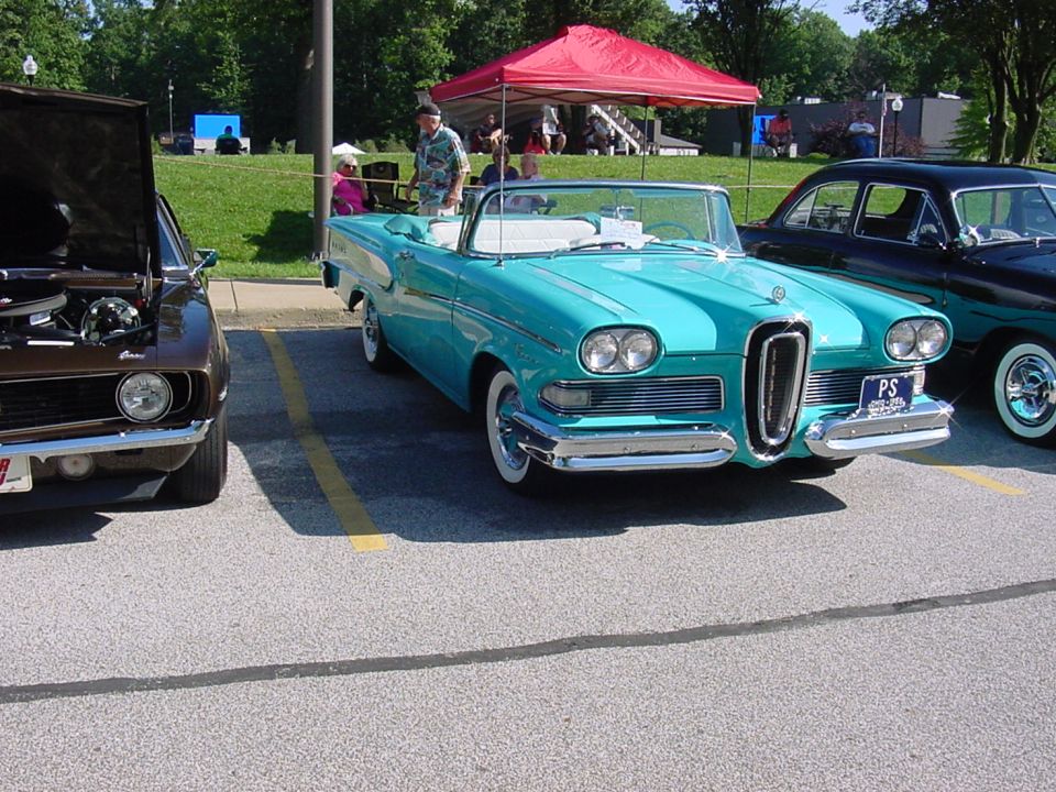 After getting settled in our spot, we took a stroll through all the cars that were already there.  This Edsel Convertible was eye-catching!