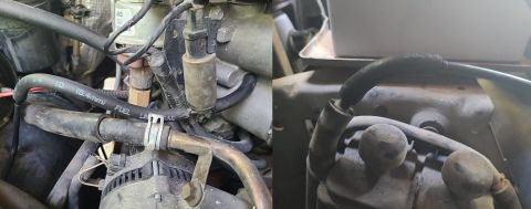 1995 Ford Bronco - The degraded fuel vapor lines were replaced with new 1/4" fuel hose. IF THE IMAGE IS TOO SMALL, click it. [url=https://www.supermotors…
