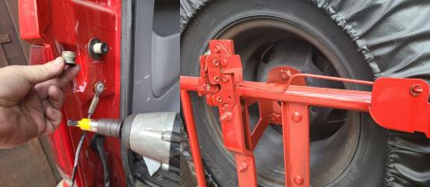 1995 Ford Bronco - The tailgate strike sleeves were replace, and the swingaway handle's slack taken up. IF THE IMAGE IS TOO SMALL, click it. [url=https://www.…