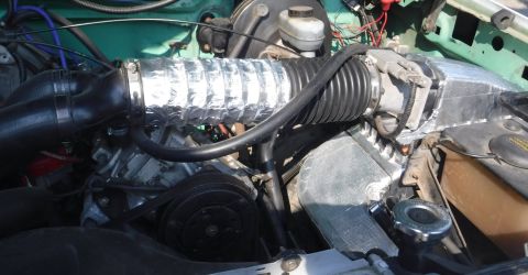 1992 Ford Bronco - Followed up the intake snorkel insulation with doing the air box and half of the intake tube.