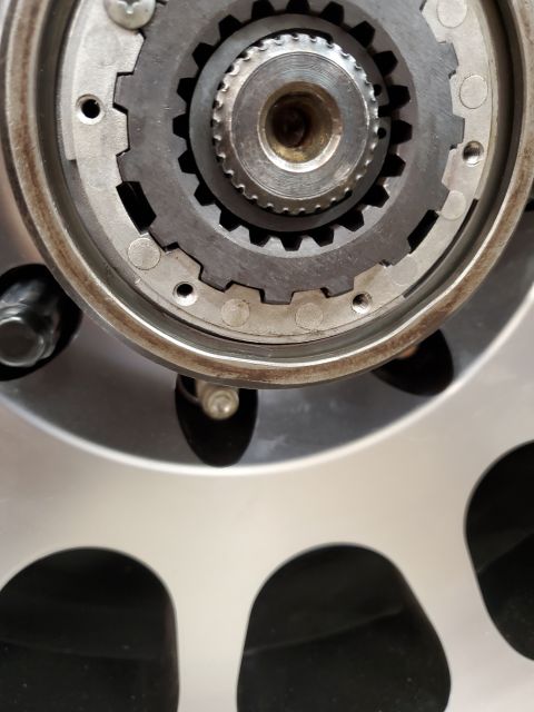 1996 Ford Bronco - This is a close-up view of a vehicle's manual locking hub assembly.