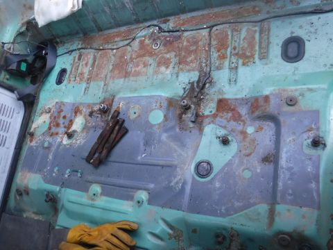 1992 Ford Bronco - Almost all of the sound insulation under the front seats just lifted away -- a big chunk even came up with the mat -- and was quite moist u…