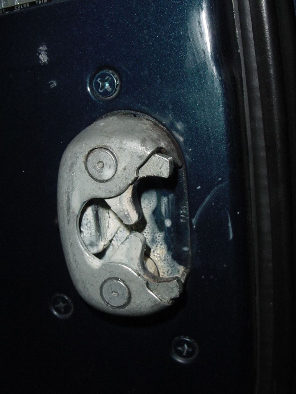 Door latch on the driver's door