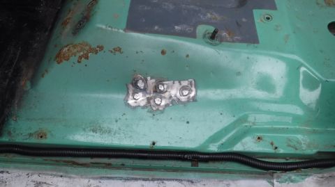 1992 Ford Bronco - I pulled the right rear speaker wire and seat belt buzzer wires, filled their screw holes across the floor for less to rust over time, and…