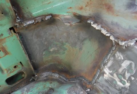 1992 Ford Bronco - I managed to burn in the seam sealer enough to finally get this section filled in on both sides. Not pretty, but solid.