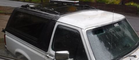 1992 Ford Bronco - I painted the old roof light patched and seam sealed holes while I was at it, but of course, matching that off-white spray paint is a losin…