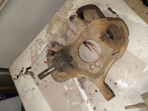 1996 Ford Bronco - A used suspension knuckle with a ball joint and spindle is shown, likely for a truck or SUV.