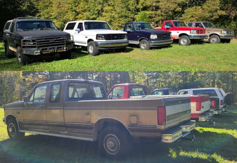 1983 Ford Bronco - The truck fleet as of November 2021 (except the [url=https://www.supermotors.net/registry/21191]'93 Bronco EB under construction) IF THE IM…