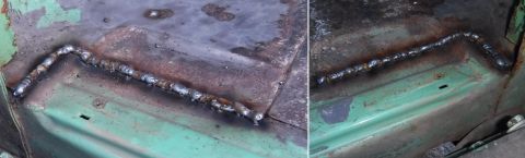 1992 Ford Bronco - I also fully welded the seams where the outer tub meets the tailgate crossmember, using the same spot weld method as the rear verticals, bu…