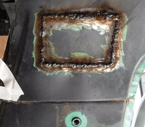 1992 Ford Bronco - This wasn't my best idea... I started the b-pillar access holes on the passenger side, doing a full cutout. Then I did the driver's side an…