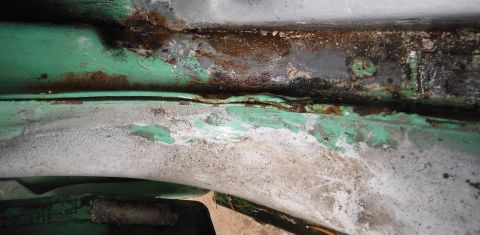 1992 Ford Bronco - The front of the door sill on the passenger side didn't look like a pressing need to pull up the old seam sealer, but the driver's side was…