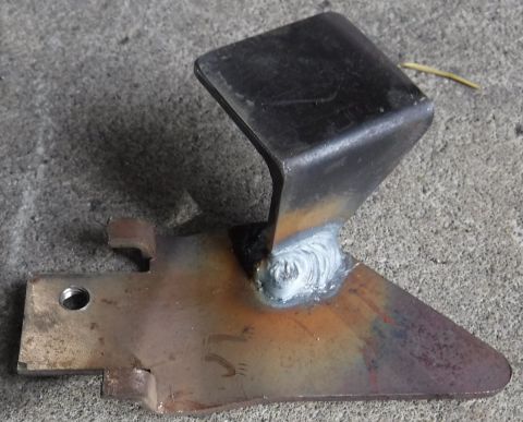 1992 Ford Bronco - After digging through my scrap pile for suitable pieces of metal to configure as a pivot stop for the seat belt, I realized some lightweigh…