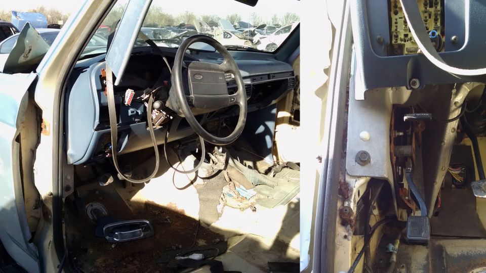 '84 F100 with '92-96 dash & column swapped in.
IF THE IMAGE IS TOO SMALL, click it.